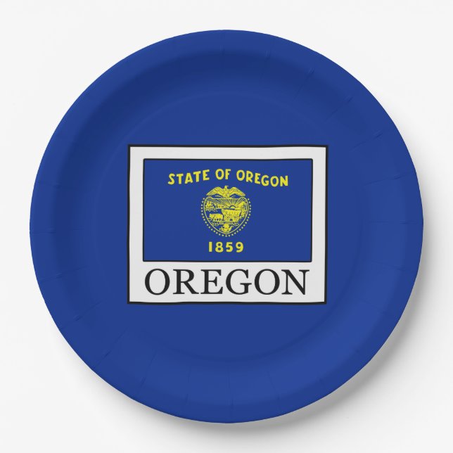 Oregon Pappteller (Vorderseite)