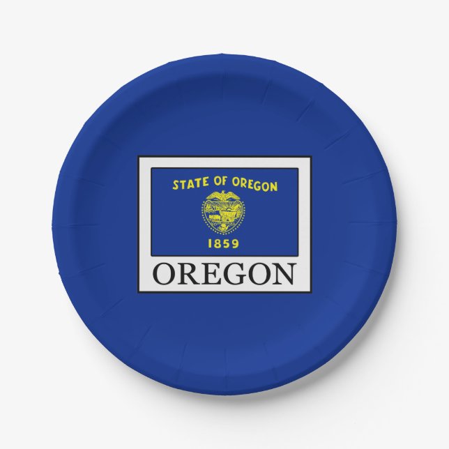 Oregon Pappteller (Vorderseite)