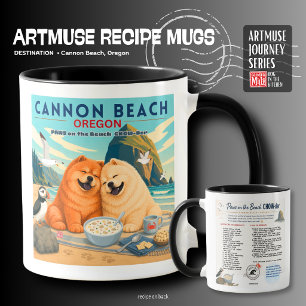 OREGON • Pfoten am Strand Chow-Der  Kunstmuseum   Tasse