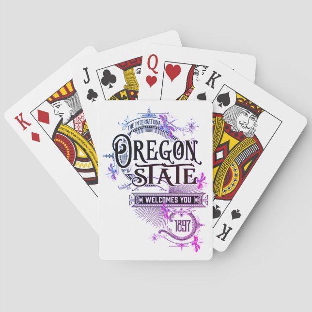 Oregon Playing Cards Vintag Illustration Spielkarten (Rückseite)