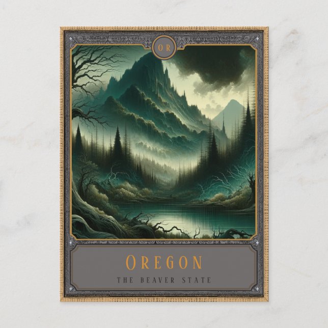 Oregon | Postkarte Gothic Art (Vorderseite)