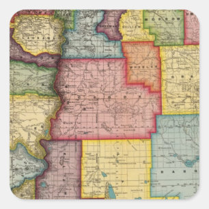 Oregon Quadratischer Aufkleber