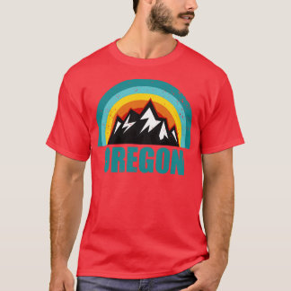 Oregon Retro Sunset gibt amerikanische Staaten T-Shirt