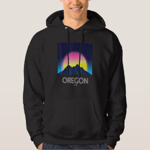 Oregon Retro Vintag Mountain Grid 80er 90s Aesthet Hoodie