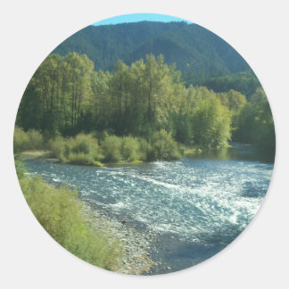 Oregon River Runder Aufkleber
