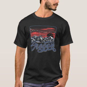 Oregon Rocky Mountains Vintag Outdoor Wandern & C T-Shirt