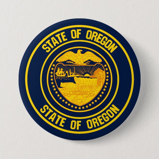 Oregon Round Emblem Button (Vorderseite)