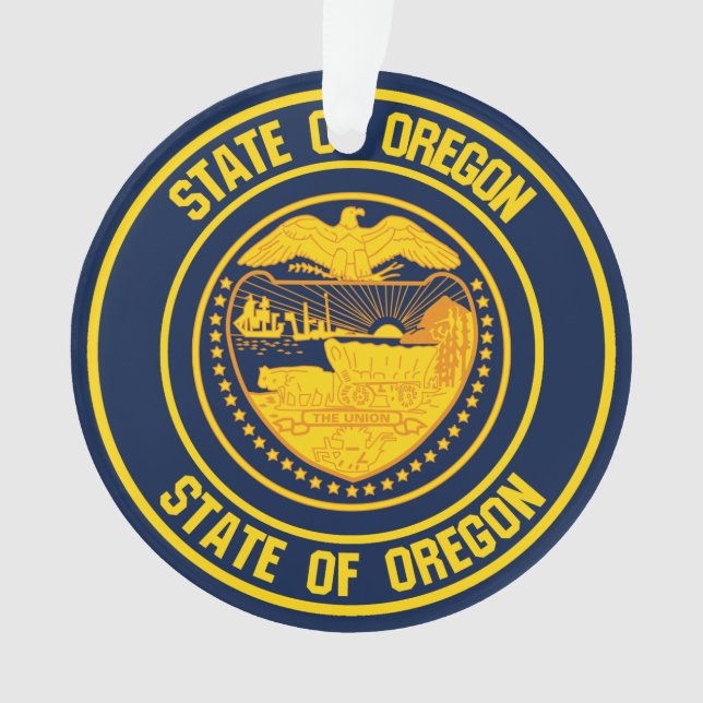 Oregon Round Emblem Ornament (Vorderseite)