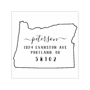 Oregon-Rücksendeadresse-Briefmarke Selbst-Mit Permastempel