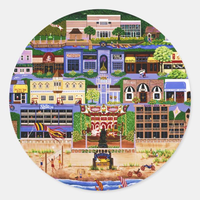 Oregon Runder Aufkleber (Vorderseite)