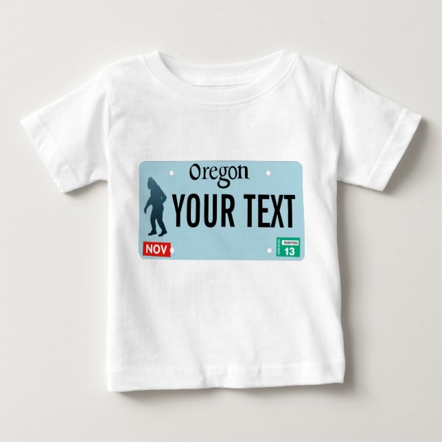 Oregon Sasquatch License Plate Baby T-shirt (Vorderseite)