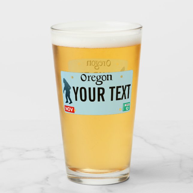 Oregon Sasquatch License Plate Glas (Vorne (Gefüllt))