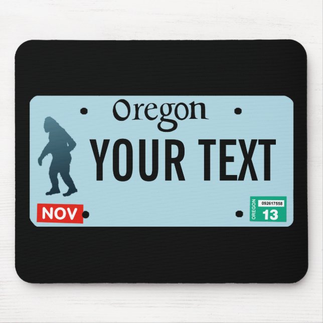 Oregon Sasquatch License Plate Mousepad (Vorne)
