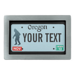 Oregon Sasquatch License Plate Rechteckige Gürtelschnalle