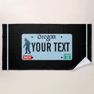 Oregon Sasquatch License Plate Strandtuch
