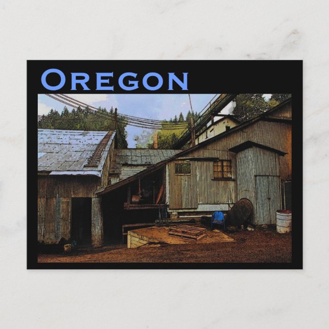 Oregon Sawmill Postcard Postkarte (Vorderseite)
