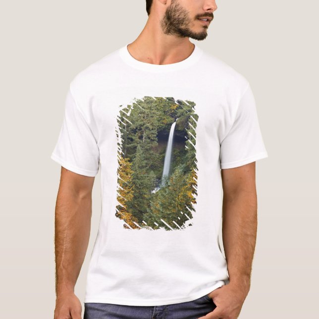 Oregon, Silver Falls Staat Park, North Falls T-Shirt (Vorderseite)