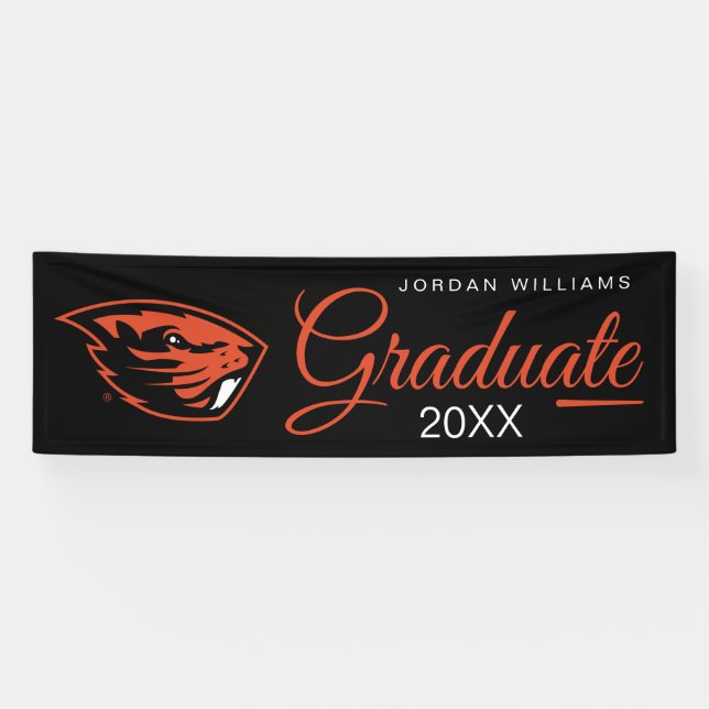 Oregon Staat Beavers | Biberkopf Banner (Horizontal)