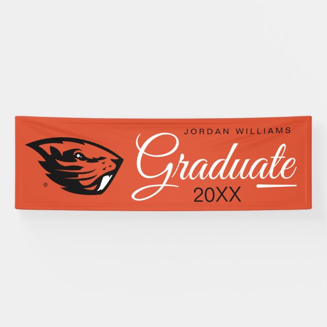 Oregon Staat Beavers | Biberkopf Banner (Horizontal)