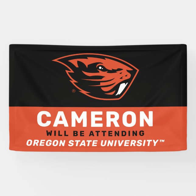 Oregon Staat Beavers | Biberkopf Banner (Horizontal)