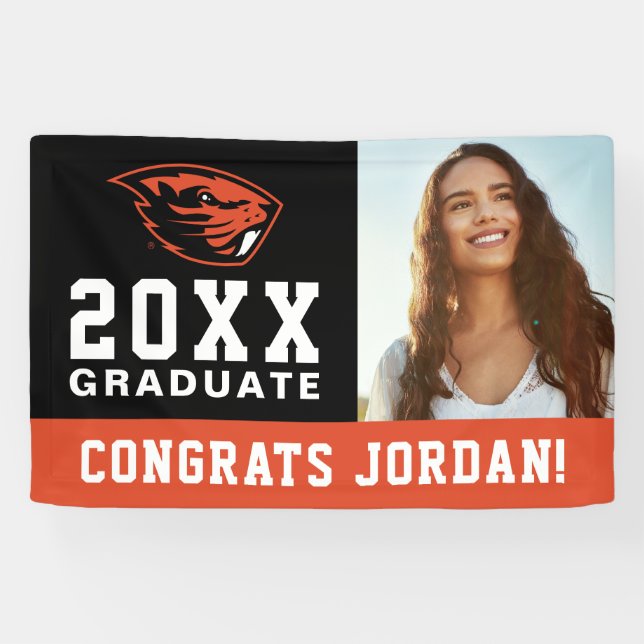 Oregon Staat Beavers | Biberkopf Banner (Horizontal)