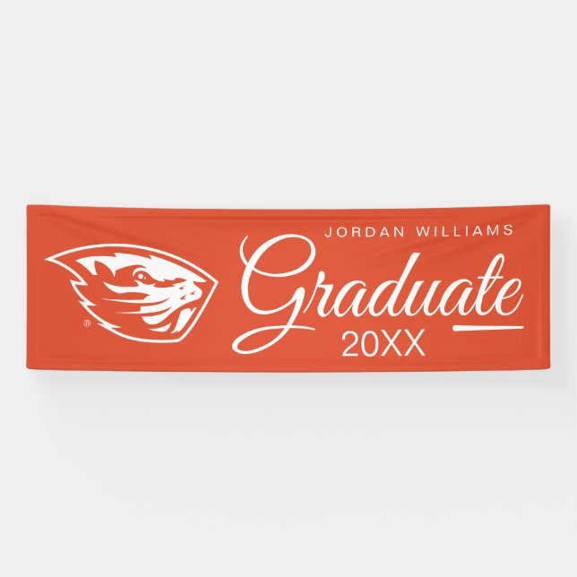 Oregon Staat Beavers | Biberkopf Banner (Horizontal)
