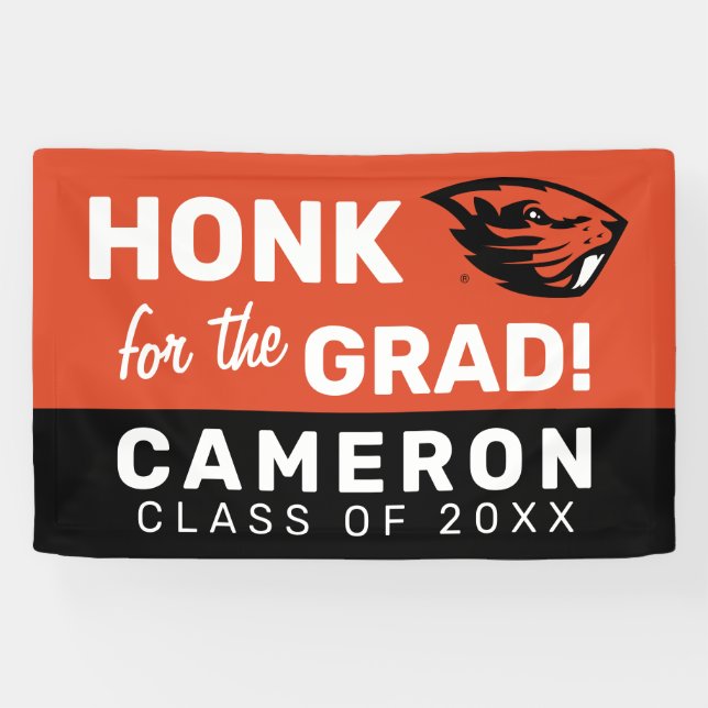 Oregon Staat Beavers | Biberkopf Banner (Horizontal)