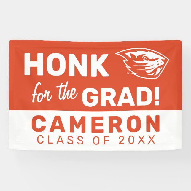 Oregon Staat Beavers | Biberkopf Banner (Horizontal)