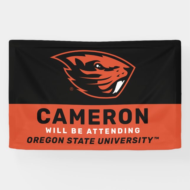 Oregon Staat Beavers | Biberkopf Banner (Horizontal)