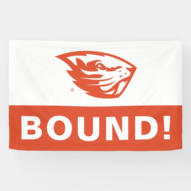 Oregon Staat Beavers | Biberkopf Banner (Horizontal)