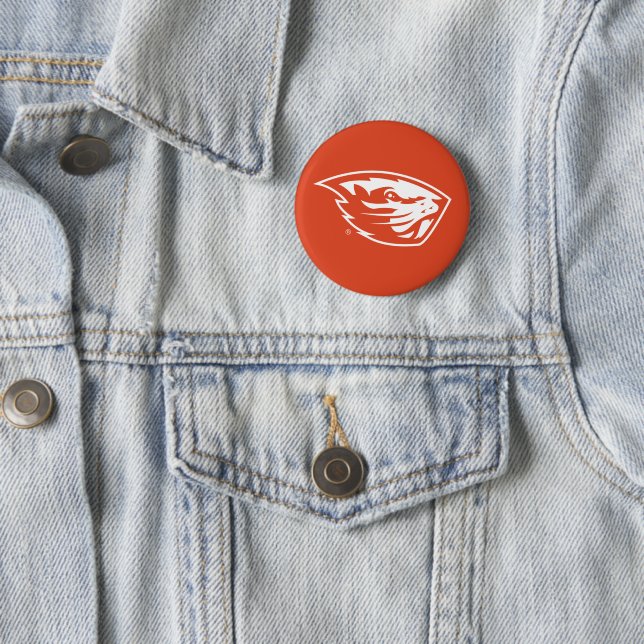 Oregon Staat Beavers | Biberkopf Button (Beispiel)