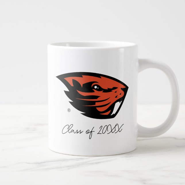 Oregon Staat Beavers | Biberkopf Jumbo-Tasse (Rechts)