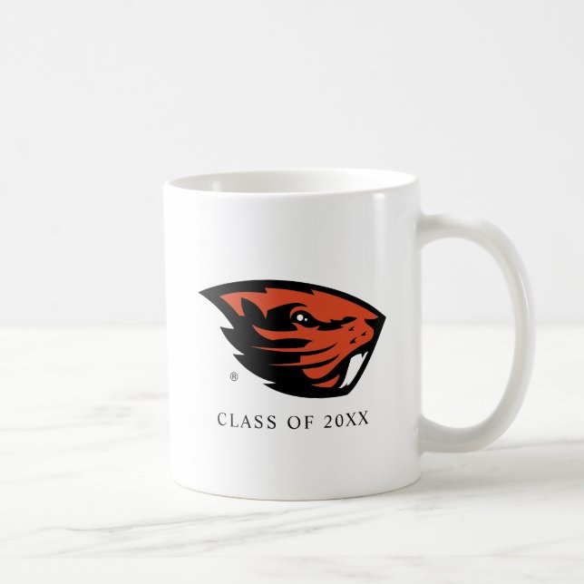 Oregon Staat Beavers | Biberkopf Kaffeetasse (Rechts)