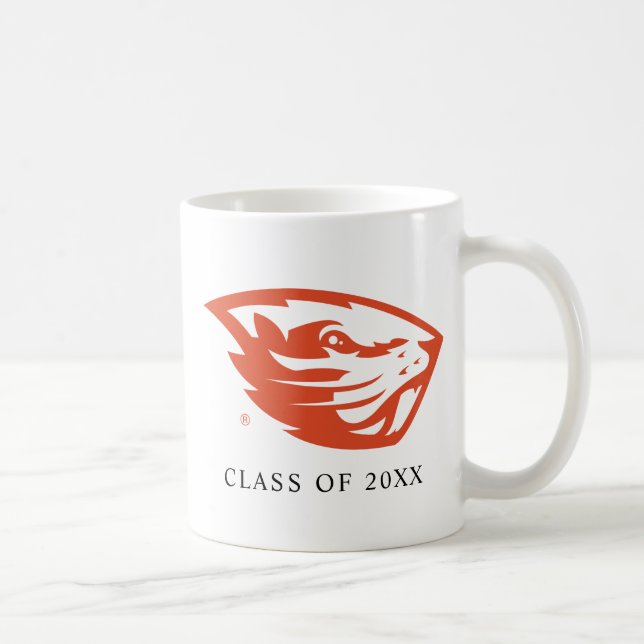 Oregon Staat Beavers | Biberkopf Kaffeetasse (Rechts)