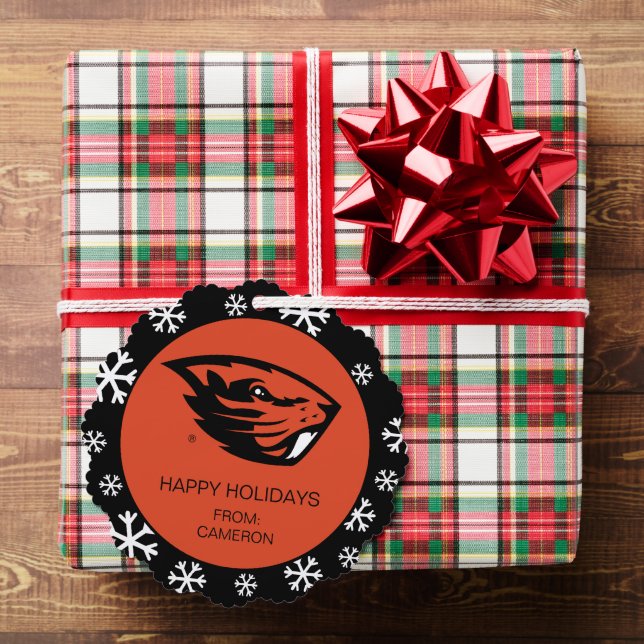 Oregon Staat Beavers | Biberkopf Ornament Karte (Insitu (Geschenk))