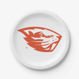 Oregon Staat Beavers Biberkopf Pappteller