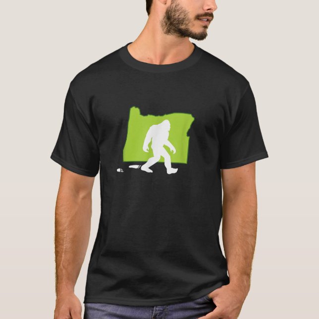 Oregon Staat Bigfoot Hunter T-Shirt (Vorderseite)