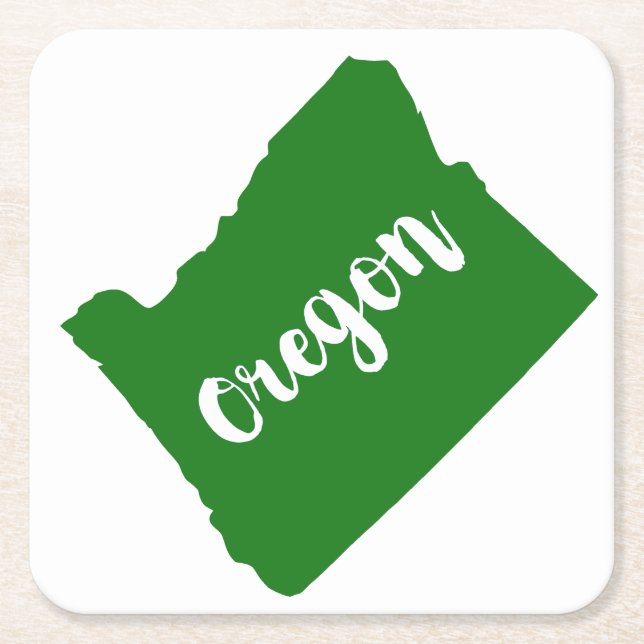 Oregon Staat Green Rechteckiger Pappuntersetzer (Vorderseite)