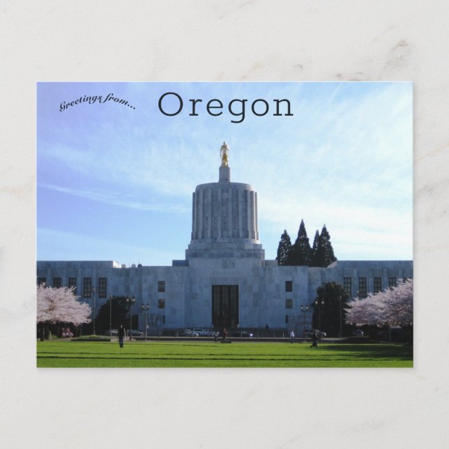 Oregon Staat Hauptstadt Salem Oregon Postkarte (Vorderseite)
