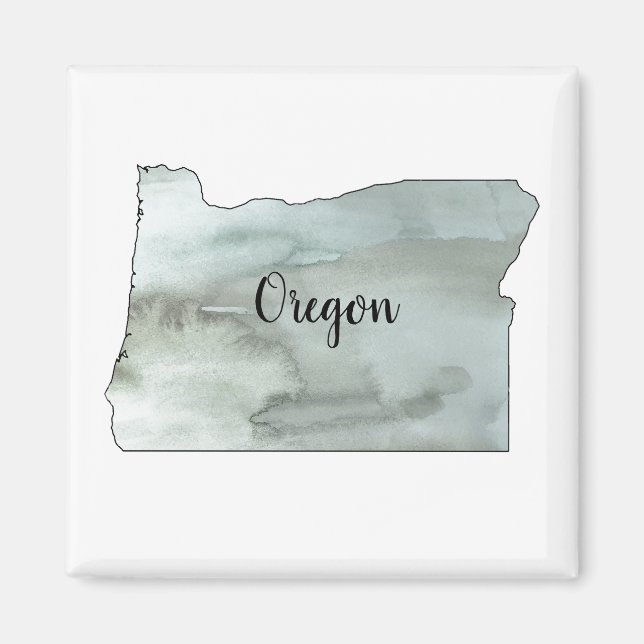 Oregon Staat Illustration Magnet (Vorne)