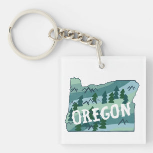 Oregon Staat Karte Beschreibung Schlüsselanhänger