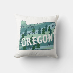Oregon Staat Karte Kissen