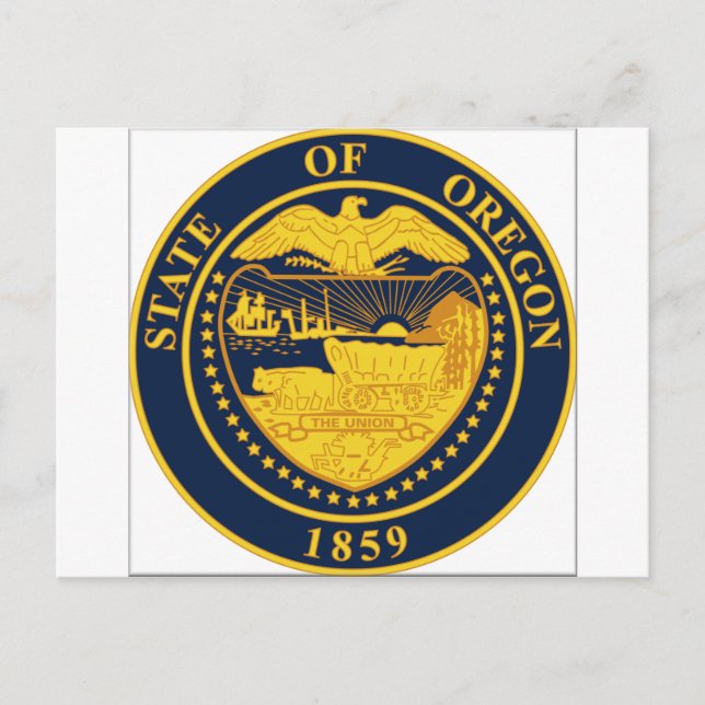 Oregon Staat Siegel Postkarte (Vorderseite)
