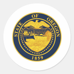 Oregon Staat Siegel Runder Aufkleber