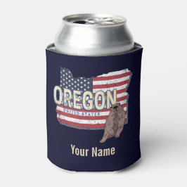 Oregon Staat United Staaten Retro Map USA Souvenir Dosenkühler
