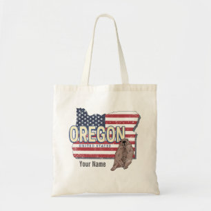Oregon Staat United Staaten Retro Map USA Souvenir Tragetasche