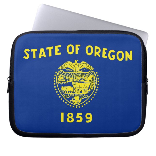 Oregon State Flag Laptop Sleeve (Vorderseite)