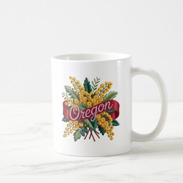 Oregon State Flowers Emblem Kaffeetasse (Rechts)