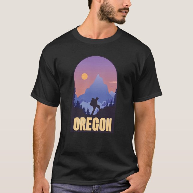Oregon State USA Hiking Trip Souvenir T-Shirt (Vorderseite)