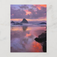 Oregon Strand und Meeressteine, Sonnenuntergang